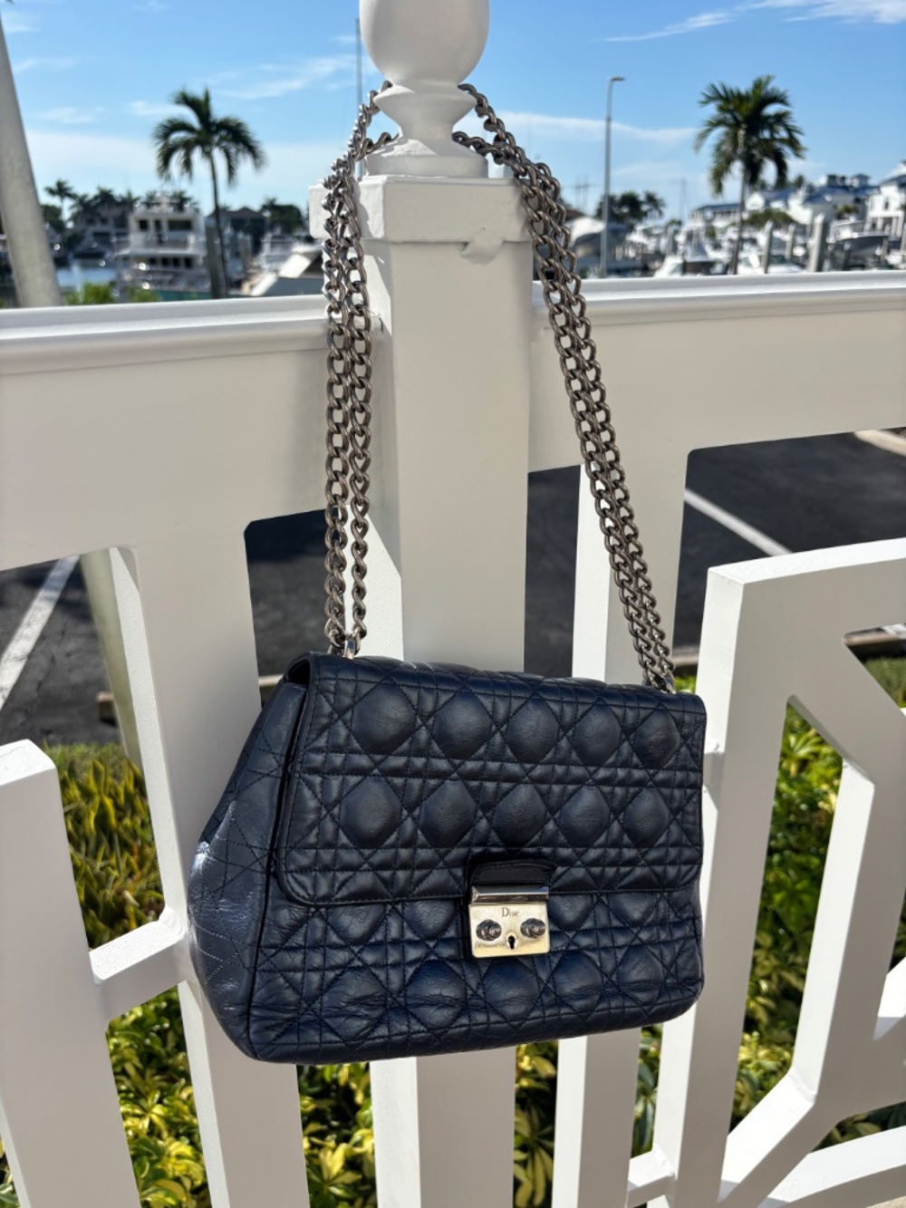 Christian Dior Miss Dior in Metallic Blue Pre-Owned - Picture 3 of 15